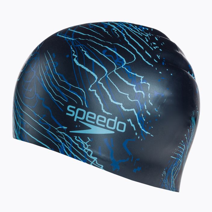Шапочка для плавання Speedo Long Hair Printed синя 68-11306 2
