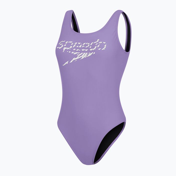 Купальник суцільний жіночий Speedo Logo Deep U-Back фіолетовий 68-12369 4