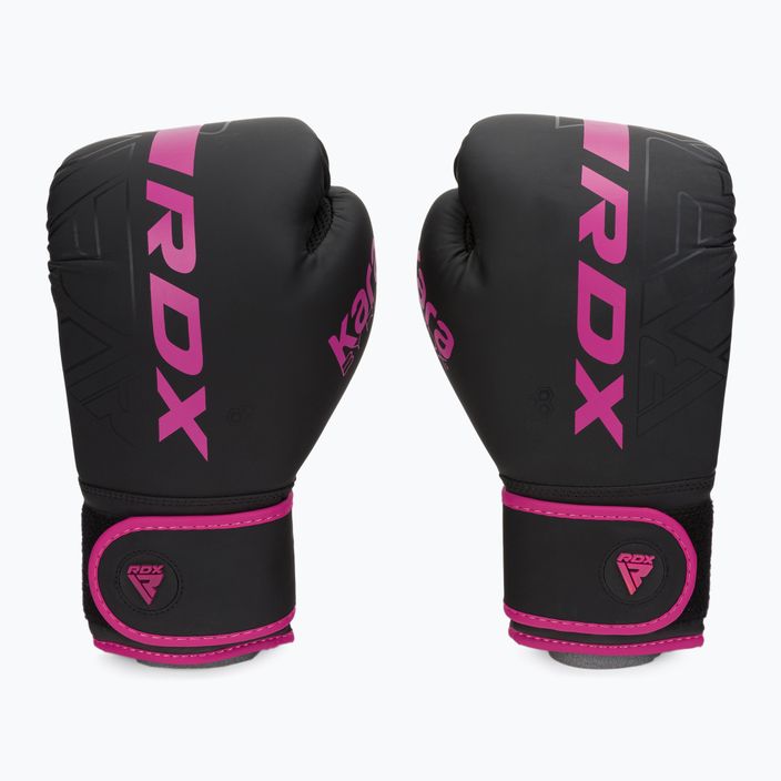 Рукавиці боксерські RDX F6 чорно-рожеві BGR-F6MP