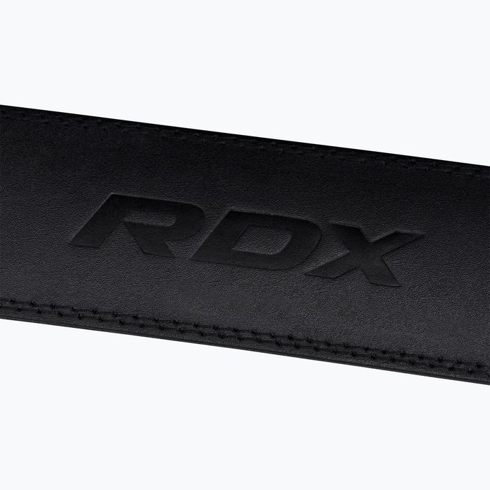 Пояс для важкої атлетики RDX 4" шкіряний чорний 6