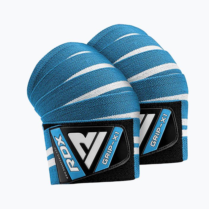 Наколінники RDX Weightlifting Gym Knee Wrap blue 3