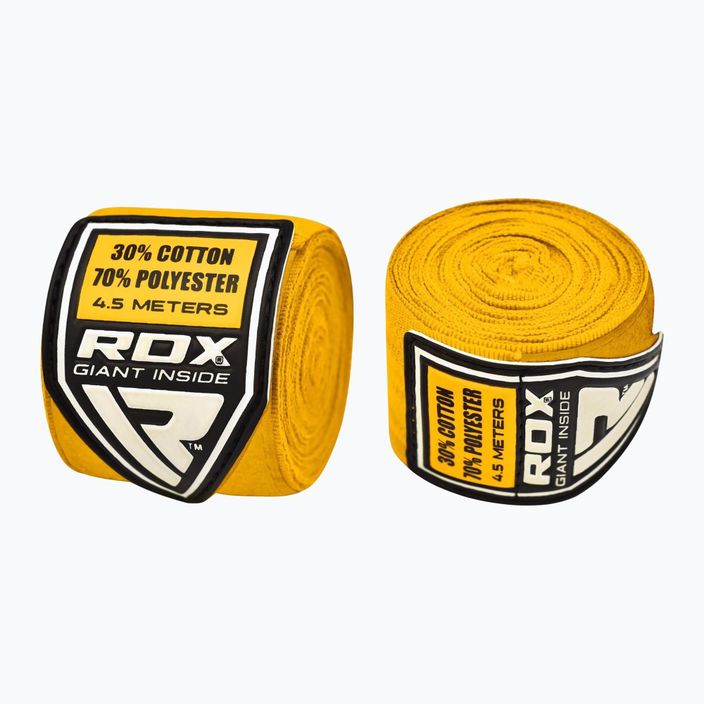 Боксерські бинти RDX Hand Wraps Plus жовті 3