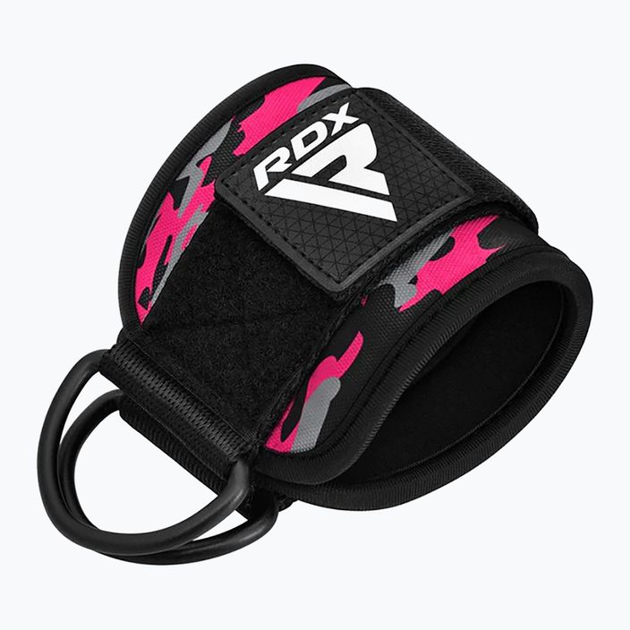 Напульсники для важкої атлетики з тримачами на щиколотку RDX A4 Ankle Straps For Gym Cable Machine pink 2