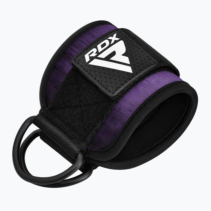 Напульсники для важкої атлетики з тримачами на щиколотку RDX A4 Ankle Straps For Gym Cable Machine purple 2