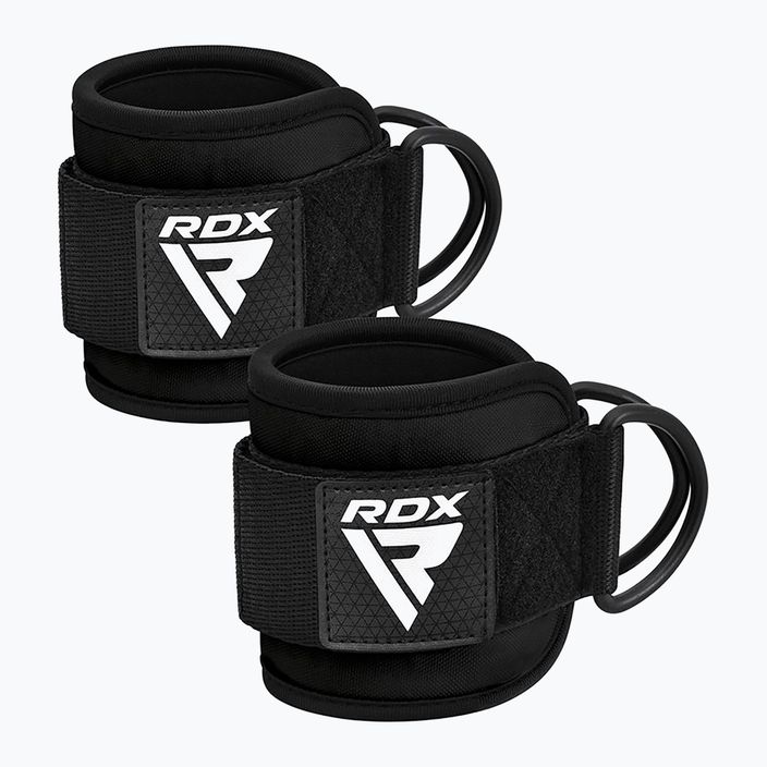 Ремінці на щиколотку з гачками RDX Gym Ankle Pro A4 чорні WAN-A4B-P 2