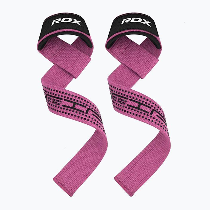 Напульсники для важкої атлетики RDX S4 Weightlifting Wrist Straps pink