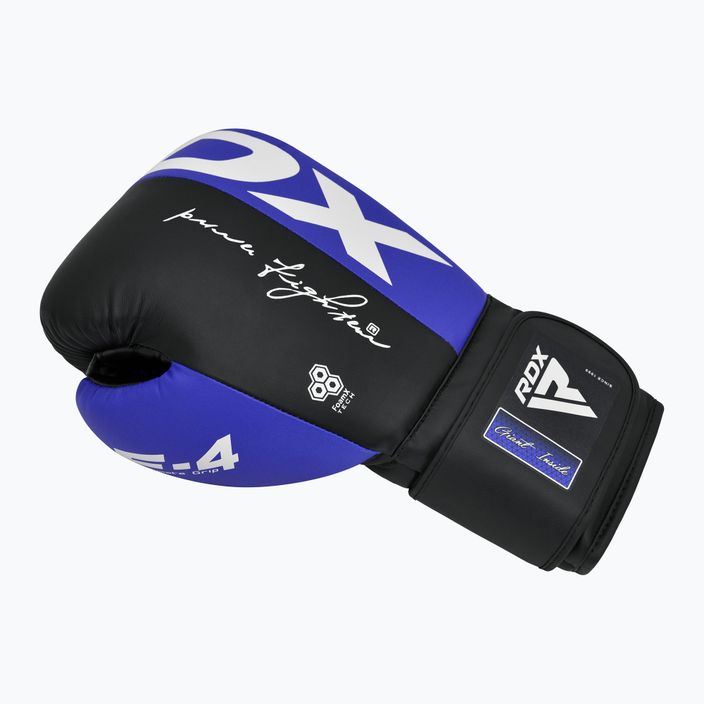 Боксерські рукавички RDX REX F4 сині/чорні 3