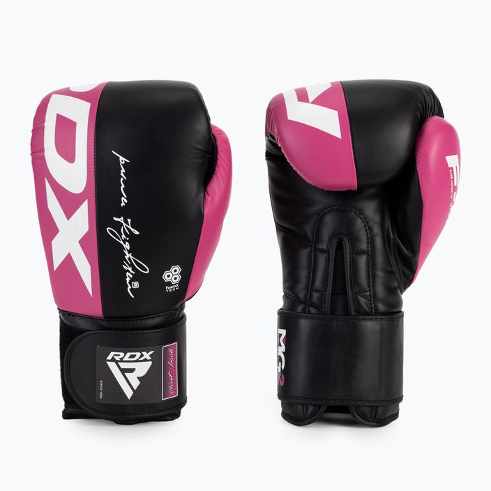 Рукавиці боксерські RDX REX F4 рожево-чорні BGR-F4P-8OZ 3