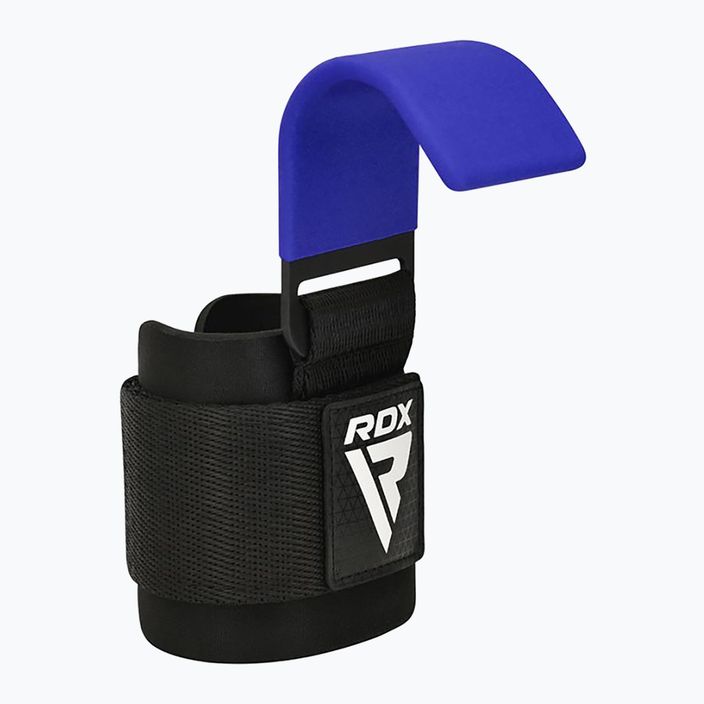 Напульсники для важкої атлетики з тримачами RDX W5 Weight Lifting Hook Strap blue 2