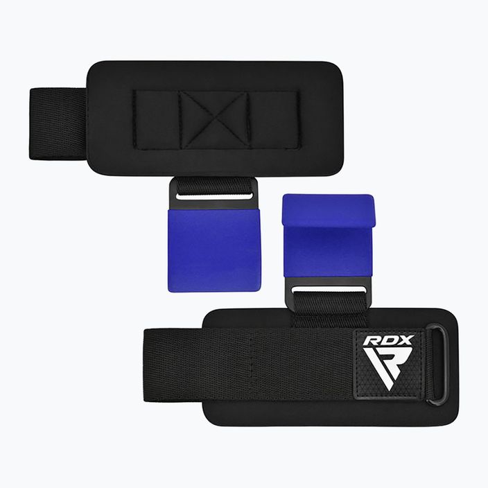 Напульсники для важкої атлетики з тримачами RDX W5 Weight Lifting Hook Strap blue 5