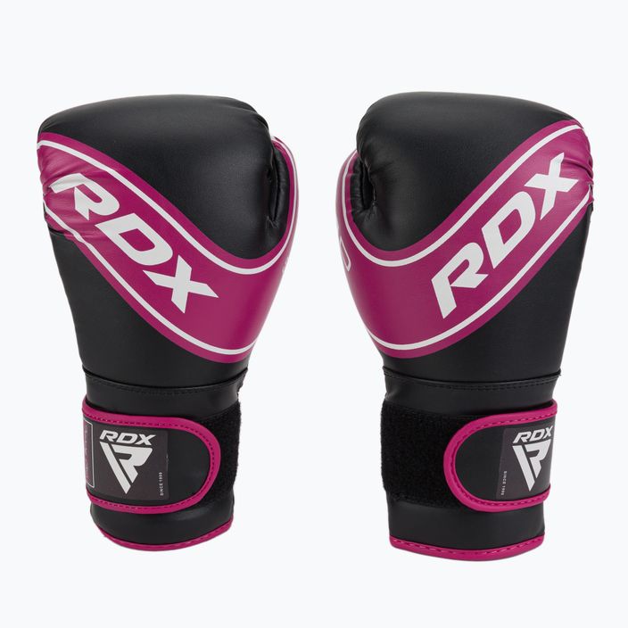 Рукавиці боксерські дитячі RDX чорно-рожеві JBG-4P 2