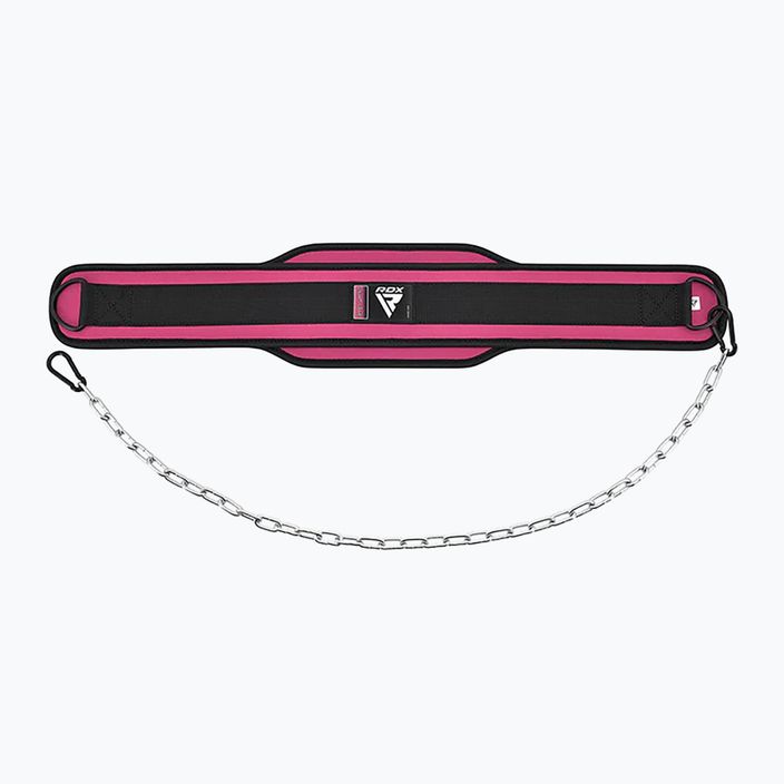 Пояс для важкої атлетики RDX Pro Dipping Belt 2 Layer pink 2