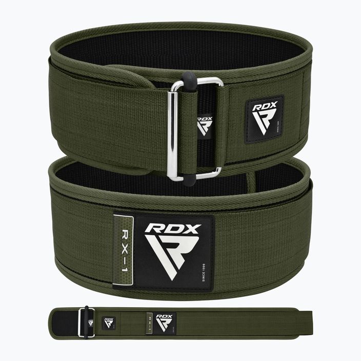 Пояс для підйому ваги RDX RX1 Weight Lifting Strap army green 3