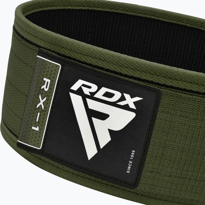 Пояс для підйому ваги RDX RX1 Weight Lifting Strap army green 4