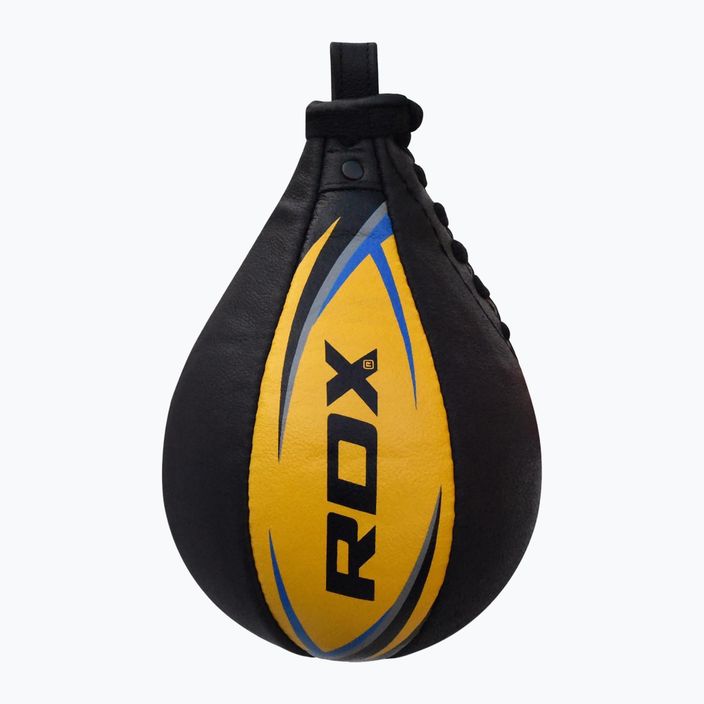 Груша боксерська RDX Speed Ball Leather Multi чорно-жовта 2SBL-S2YU 2