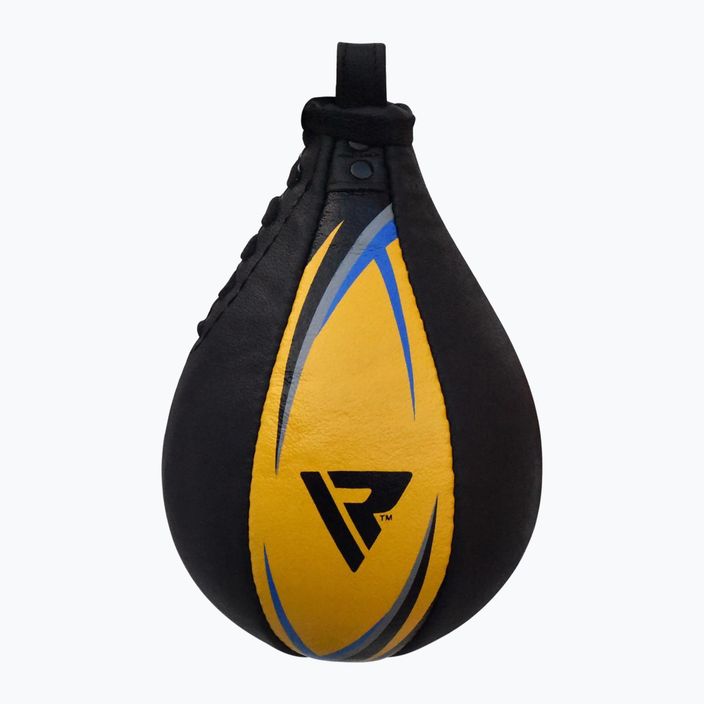 Груша боксерська RDX Speed Ball Leather Multi чорно-жовта 2SBL-S2YU 3