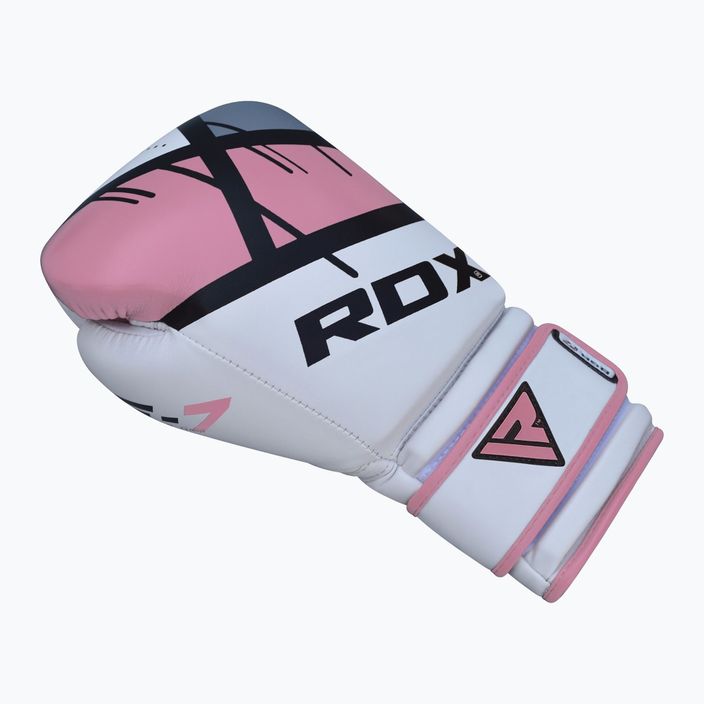 Рукавиці боксерські жіночі RDX BGR-F7 біло-рожеві BGR-F7P 9