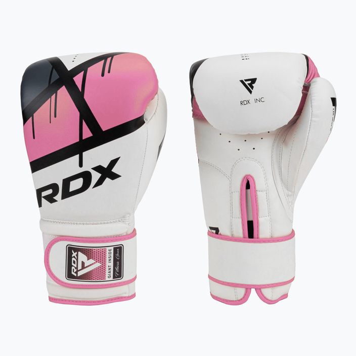 Рукавиці боксерські жіночі RDX BGR-F7 біло-рожеві BGR-F7P 3