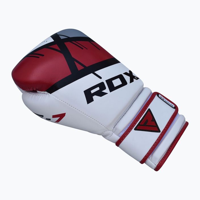 Рукавиці боксерські RDX біло-червоні BGR-F7R 8