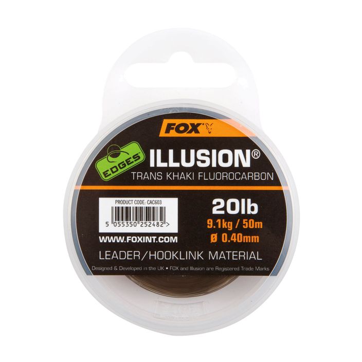 Волосінь Flurocarbon Fox International Edges Illusion Flurocarbon Leader зелена CAC604 2