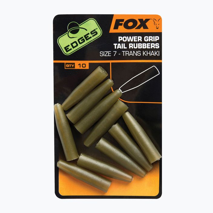 Захист для безпечних кліпс Fox International Edges Surefit Tail Rubbers 10 шт. Trans хакі CAC637