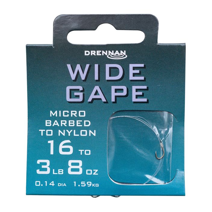 Поводок для methody Drennan Wide Gape гачок + волосінь 8 шт. прозорий HNWDGM016 2
