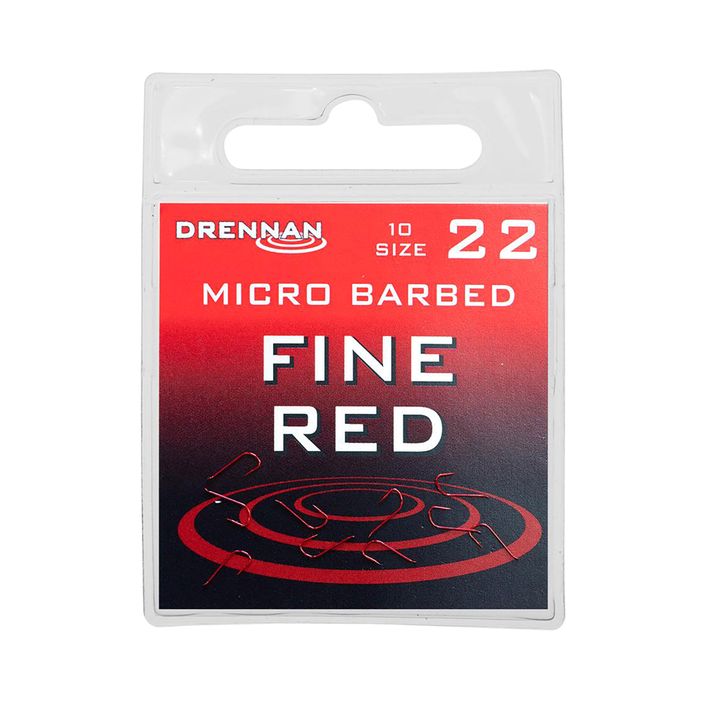 Гачки поплавкові Drennan Fine Red червоні HSFR022 2