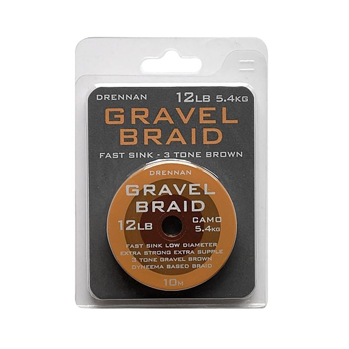 Плетена волосінь для methody Drennan Gravel Braid коричнева KLGB012 2