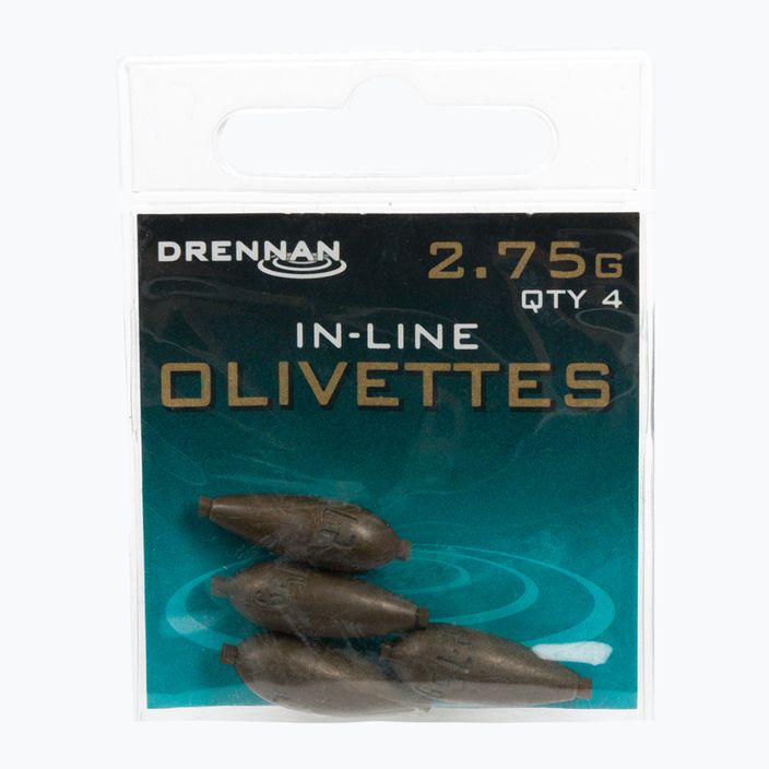 Грузила-оливки Drennan наскрізні 4 шт. коричневі TOOIO275
