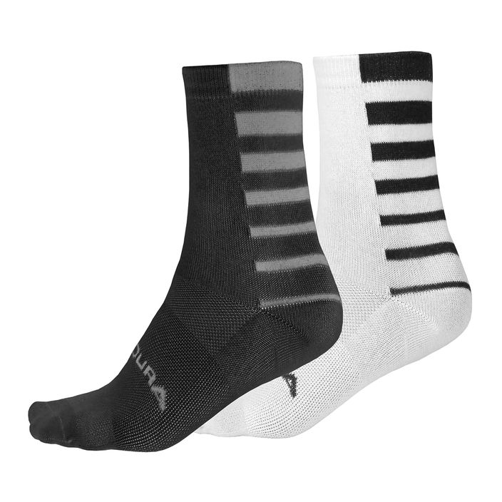 Чоловічі шкарпетки для велоспорту Endura Coolmax Stripe 2 pack чорні 2