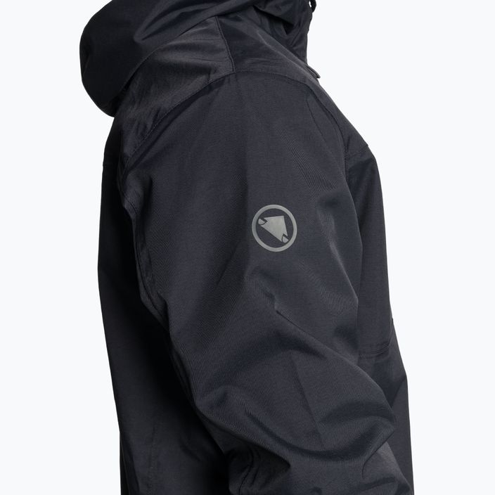 Чоловіча велосипедна куртка Endura Hummvee водонепроникна з капюшоном чорна 5