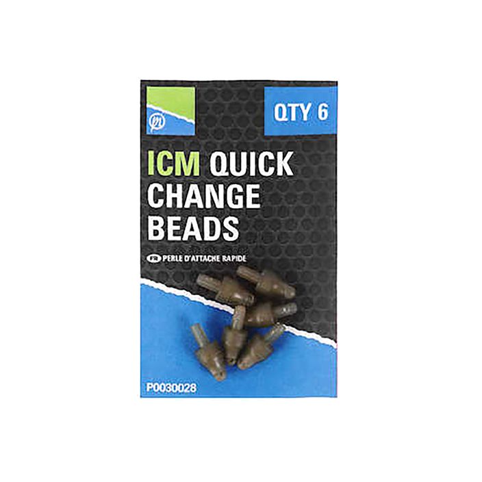 З'єднувач для кошичка Preston Innovations ICM In-Line Quick Change Beads 6 шт. коричневий P0030028 2
