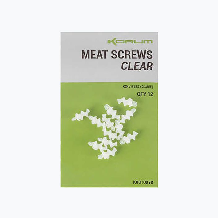 Гвинти Korum Meat Screws 12 шт. прозорі K0310078