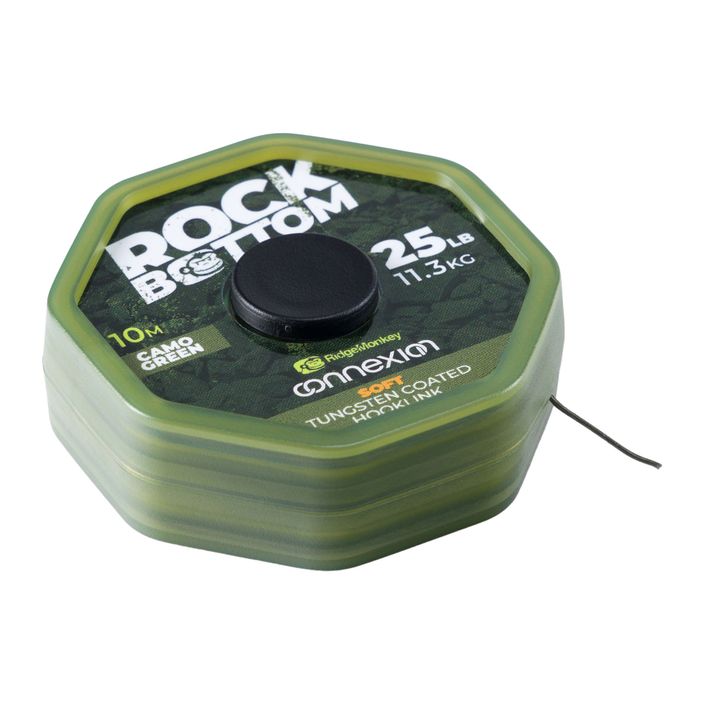Плетена волосінь коропова RidgeMonkey Connexion Rock Bottom Tungsten Soft Coated Hooklink зелена RMT279 2