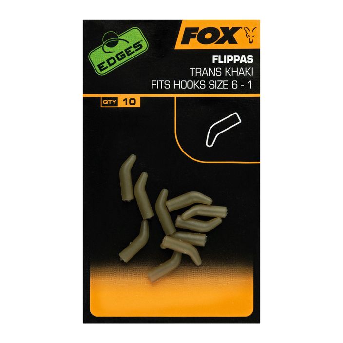 Позиціонер гачка Fox International Edges Flippa's 10 шт. Trans Khaki CAC732 2