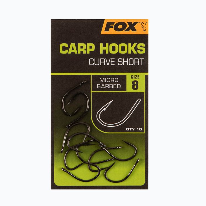 Гачки коропові Fox International Curve Shank Short чорні CHK238 2