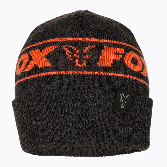 Шапка зимова Fox International Collection Beanie black/orange 2