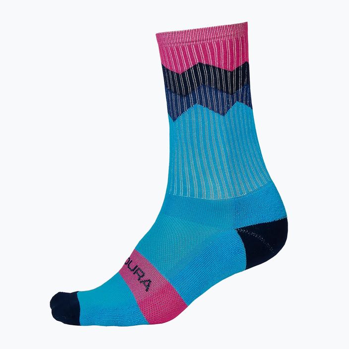 Чоловічі шкарпетки для велоспорту Endura Jagged електричні сині 2