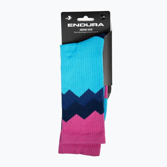 Чоловічі шкарпетки для велоспорту Endura Jagged електричні сині 4