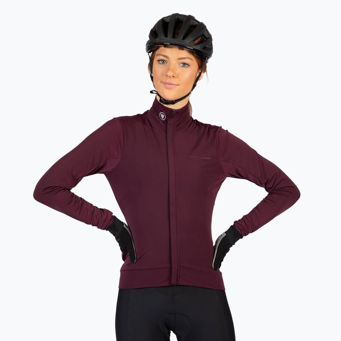 Жіночий велосипедний лонгслів Endura Xtract Roubaix баклажанового кольору