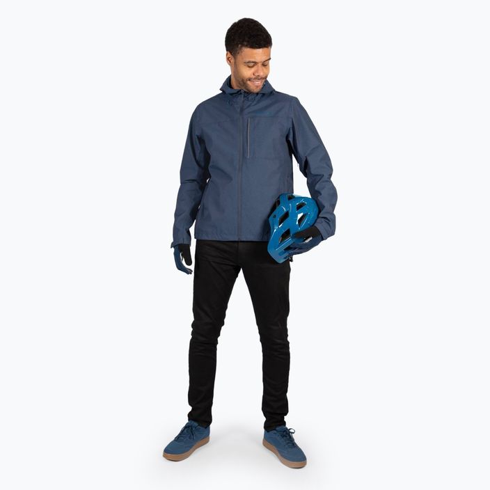 Чоловіча велосипедна куртка Endura Hummvee водонепроникна з капюшоном чорнильно-синя 2