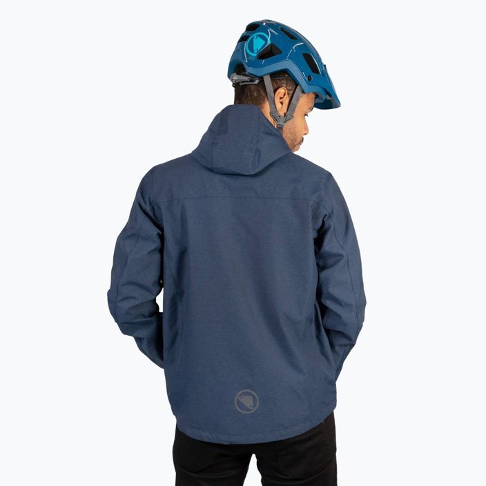 Чоловіча велосипедна куртка Endura Hummvee водонепроникна з капюшоном чорнильно-синя 6