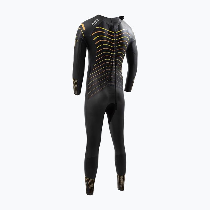 Чоловіча піна для плавання брасом ZONE3 Thermal Aspect чорний/помаранчевий/жовтий 2