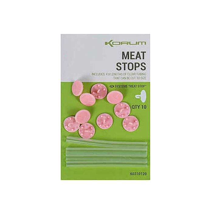 Стопери для приманок Korum Meat Stops 10 шт. рожеві K0310120 2