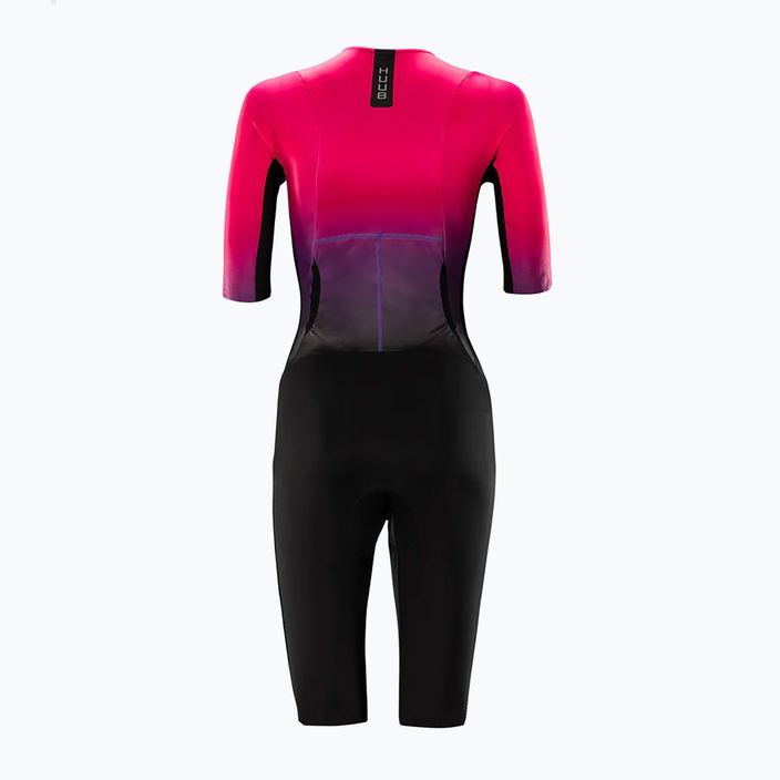Жіночий костюм для триатлону HUUB Collective Tri Suit чорний/рожевий fade 2