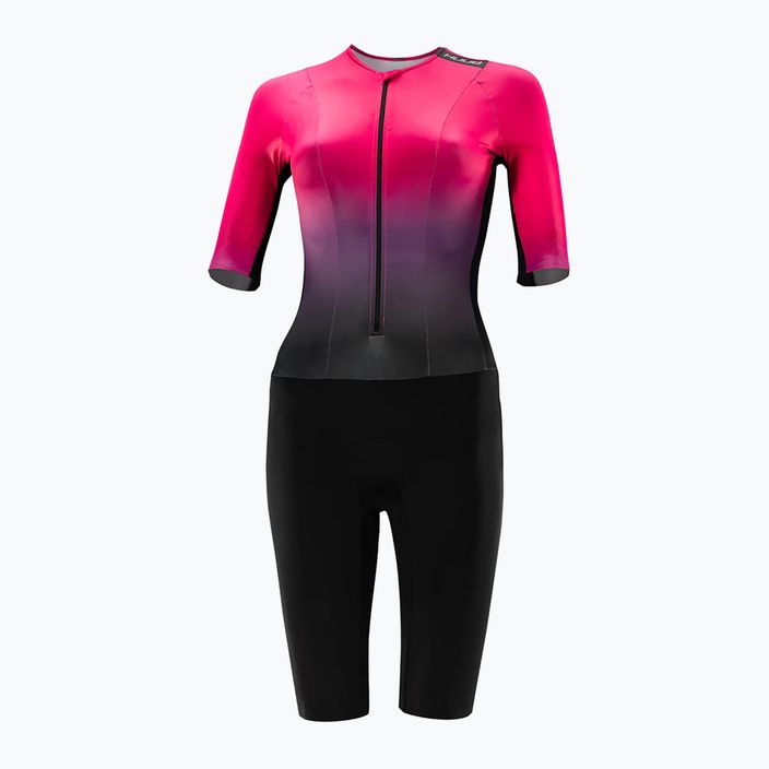 Жіночий костюм для триатлону HUUB Collective Tri Suit чорний/рожевий fade 3