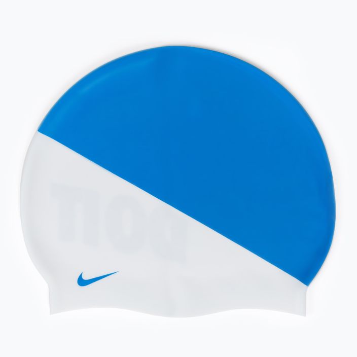 Шапочка для плавання Nike Jdi Slogan блакитно-біла NESS9164-458 2