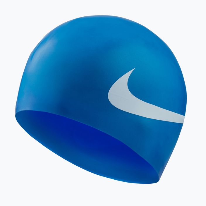 Шапочка для плавання Nike Big Swoosh блакитна NESS8163-494 3