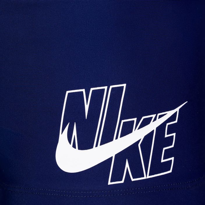 Боксери купальні чоловічі Nike Logo Aquashort темно-сині NESSA547 3