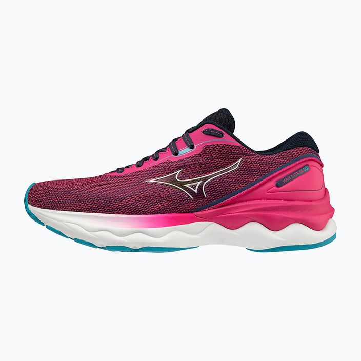 Жіночі бігові кросівки Mizuno Skyrise 3 рожевий павич/білий/алжирський синій 11